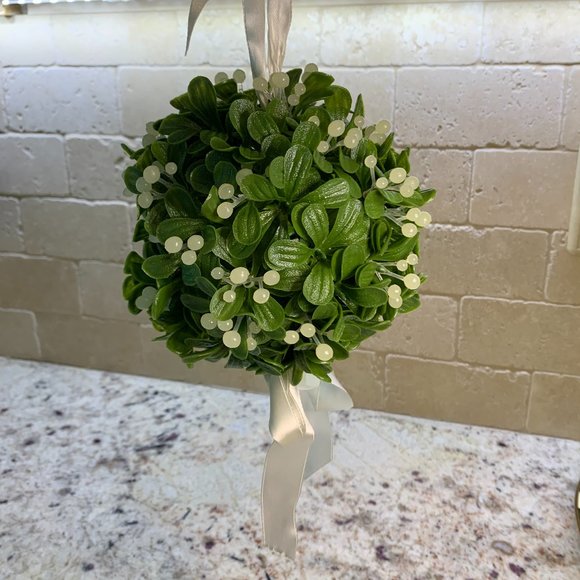 Accents Faux Mistletoe Hanging Ball Poshmark